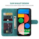 For Google Pixel 4a 5G Skin Feel Geometric Lines Leather Phone Case(Green) - 3