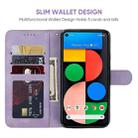 For Google Pixel 4a 5G Skin Feel Geometric Lines Leather Phone Case(Purple) - 3