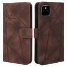 For Google Pixel 4a 5G Skin Feel Geometric Lines Leather Phone Case(Brown) - 2