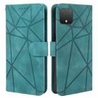 For Google Pixel 4 Skin Feel Geometric Lines Leather Phone Case(Green) - 2