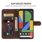 For Google Pixel 4 Skin Feel Geometric Lines Leather Phone Case(Brown) - 3