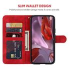 For Google Pixel 9a Skin Feel Geometric Lines Leather Phone Case(Red) - 3