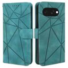 For Google Pixel 9a Skin Feel Geometric Lines Leather Phone Case(Green) - 2