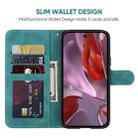 For Google Pixel 9a Skin Feel Geometric Lines Leather Phone Case(Green) - 3