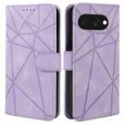 For Google Pixel 9a Skin Feel Geometric Lines Leather Phone Case(Purple) - 2