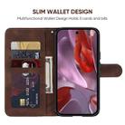 For Google Pixel 9a Skin Feel Geometric Lines Leather Phone Case(Brown) - 3