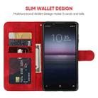 For Sony Xperia 1 II Skin Feel Geometric Lines Leather Phone Case(Red) - 3