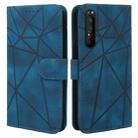 For Sony Xperia 1 II Skin Feel Geometric Lines Leather Phone Case(Blue) - 2