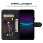 For Sony Xperia 1 IV Skin Feel Geometric Lines Leather Phone Case(Black) - 3