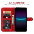 For Sony Xperia 1 IV Skin Feel Geometric Lines Leather Phone Case(Red) - 3
