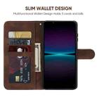 For Sony Xperia 1 IV Skin Feel Geometric Lines Leather Phone Case(Brown) - 3