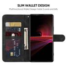 For Sony Xperia 1 III Skin Feel Geometric Lines Leather Phone Case(Black) - 3