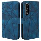 For Sony Xperia 1 III Skin Feel Geometric Lines Leather Phone Case(Blue) - 2