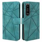 For Sony Xperia 1 III Skin Feel Geometric Lines Leather Phone Case(Green) - 2