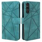 For Sony Xperia 1 V 2023 Skin Feel Geometric Lines Leather Phone Case(Green) - 2