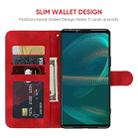 For Sony Xperia 5 III Skin Feel Geometric Lines Leather Phone Case(Red) - 3