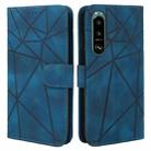 For Sony Xperia 5 III Skin Feel Geometric Lines Leather Phone Case(Blue) - 2