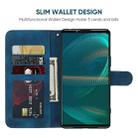 For Sony Xperia 5 III Skin Feel Geometric Lines Leather Phone Case(Blue) - 3