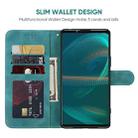 For Sony Xperia 5 III Skin Feel Geometric Lines Leather Phone Case(Green) - 3