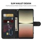 For Sony Xperia 5 IV Skin Feel Geometric Lines Leather Phone Case(Black) - 3