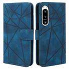 For Sony Xperia 5 IV Skin Feel Geometric Lines Leather Phone Case(Blue) - 2