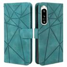 For Sony Xperia 5 IV Skin Feel Geometric Lines Leather Phone Case(Green) - 2