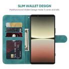 For Sony Xperia 5 IV Skin Feel Geometric Lines Leather Phone Case(Green) - 3