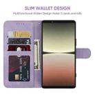 For Sony Xperia 5 IV Skin Feel Geometric Lines Leather Phone Case(Purple) - 3