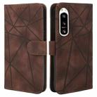 For Sony Xperia 5 IV Skin Feel Geometric Lines Leather Phone Case(Brown) - 2