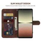 For Sony Xperia 5 IV Skin Feel Geometric Lines Leather Phone Case(Brown) - 3