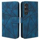 For Sony Xperia 5 V Skin Feel Geometric Lines Leather Phone Case(Blue) - 2