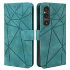 For Sony Xperia 5 V Skin Feel Geometric Lines Leather Phone Case(Green) - 2