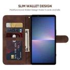 For Sony Xperia 5 V Skin Feel Geometric Lines Leather Phone Case(Brown) - 3