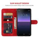 For Sony Xperia 10 II Skin Feel Geometric Lines Leather Phone Case(Red) - 3