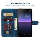 For Sony Xperia 10 II Skin Feel Geometric Lines Leather Phone Case(Blue) - 3