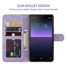 For Sony Xperia 10 II Skin Feel Geometric Lines Leather Phone Case(Purple) - 3