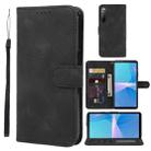 For Sony Xperia 10 III Skin Feel Geometric Lines Leather Phone Case(Black) - 1