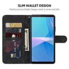 For Sony Xperia 10 III Skin Feel Geometric Lines Leather Phone Case(Black) - 3