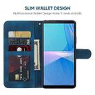 For Sony Xperia 10 III Skin Feel Geometric Lines Leather Phone Case(Blue) - 3