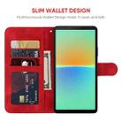 For Sony Xperia 10 IV Skin Feel Geometric Lines Leather Phone Case(Red) - 3