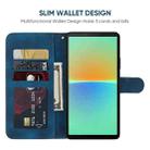 For Sony Xperia 10 IV Skin Feel Geometric Lines Leather Phone Case(Blue) - 3