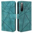 For Sony Xperia 10 IV Skin Feel Geometric Lines Leather Phone Case(Green) - 2