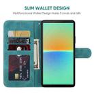 For Sony Xperia 10 IV Skin Feel Geometric Lines Leather Phone Case(Green) - 3