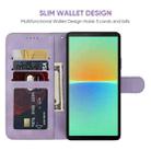 For Sony Xperia 10 IV Skin Feel Geometric Lines Leather Phone Case(Purple) - 3