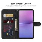 For Sony Xperia 10 V Skin Feel Geometric Lines Leather Phone Case(Black) - 3