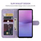 For Sony Xperia 10 V Skin Feel Geometric Lines Leather Phone Case(Purple) - 3