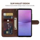 For Sony Xperia 10 V Skin Feel Geometric Lines Leather Phone Case(Brown) - 3