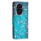 For Honor 200 Colored Drawing Pattern Leather Phone Case(Plum Blossom) - 3