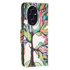 For Honor 200 Colored Drawing Pattern Leather Phone Case(Tree Life) - 3