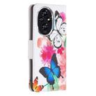 For Honor 200 Colored Drawing Pattern Leather Phone Case(Butterflies) - 3